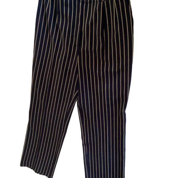 BASLER Vintage Navy Pinstripe Wide Leg Pant Size 40 - Picture 6 of 6